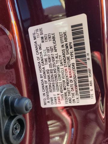 2HKRM4H55GH723049 - 2016 HONDA CR-V EX MAROON photo 13