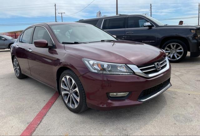 1HGCR2F57FA256075 - 2015 HONDA ACCORD SPORT MAROON photo 1