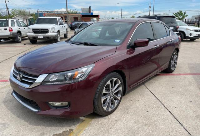 1HGCR2F57FA256075 - 2015 HONDA ACCORD SPORT MAROON photo 2