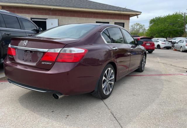 1HGCR2F57FA256075 - 2015 HONDA ACCORD SPORT MAROON photo 4