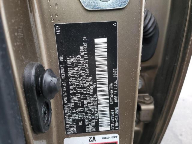 4T3BK11A09U001514 - 2009 TOYOTA VENZA GOLD photo 13