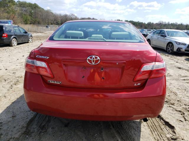 4T1BE46K48U250447 - 2008 TOYOTA CAMRY CE RED photo 6