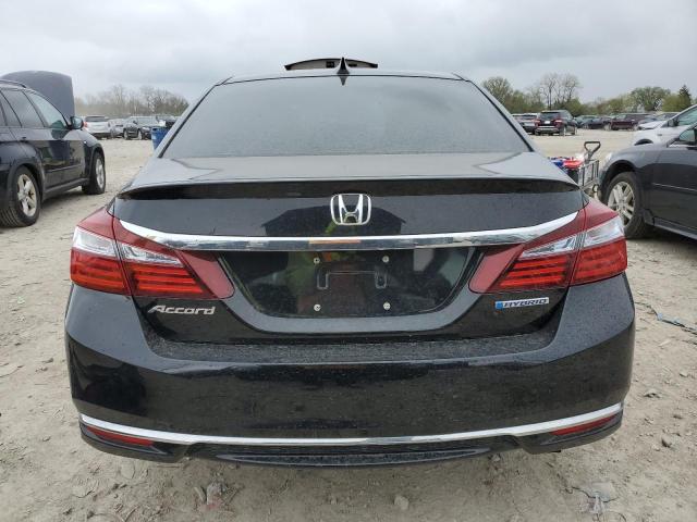 JHMCR6F38HC001252 - 2017 HONDA ACCORD HYBRID BLACK photo 6