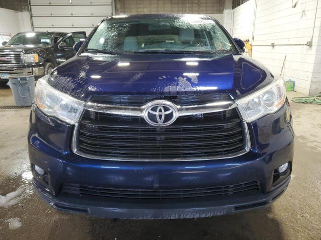 5TDBKRFH8ES027617 - 2014 TOYOTA HIGHLANDER LE BLUE photo 5