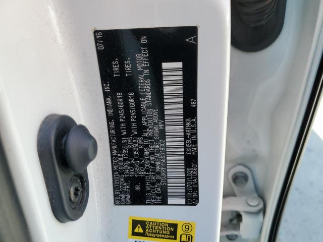 5TDJKRFH5GS318302 - 2016 TOYOTA HIGHLANDER XLE 白色 照片 12