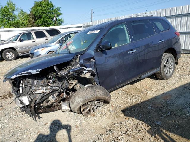 5N1AR2MM2DC687145 - 2013 NISSAN PATHFINDER S BLUE photo 1