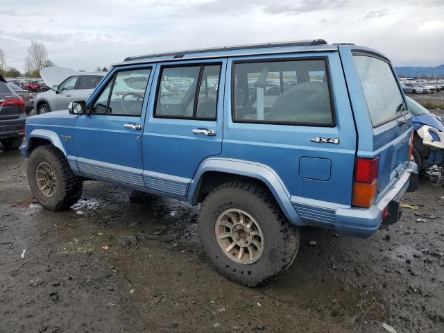 1J4FJ58S6NL253463 - 1992 JEEP CHEROKEE LAREDO BLUE photo 2