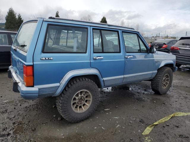 1J4FJ58S6NL253463 - 1992 JEEP CHEROKEE LAREDO BLUE photo 3