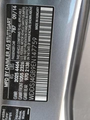 WDDSJ4GB9EN147759 - 2014 MERCEDES-BENZ CLA 250 4MATIC GRAY photo 12