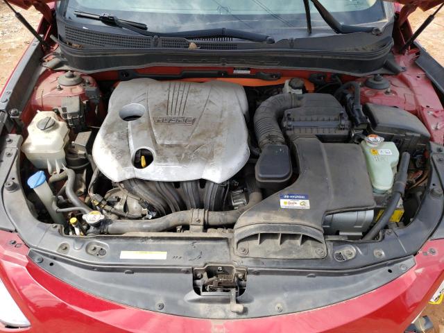 KMHEC4A45CA032412 - 2012 HYUNDAI SONATA HYBRID RED photo 11