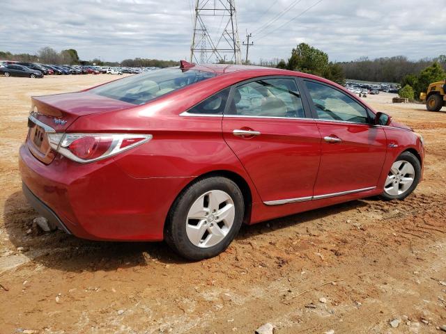 KMHEC4A45CA032412 - 2012 HYUNDAI SONATA HYBRID RED photo 3