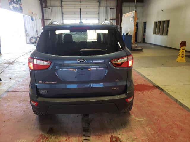 MAJ6S3GLXNC469646 - 2022 FORD ECOSPORT SE BLUE photo 6