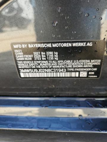 3MW5U9J02N8C31943 - 2022 BMW M340XI GRAY photo 12