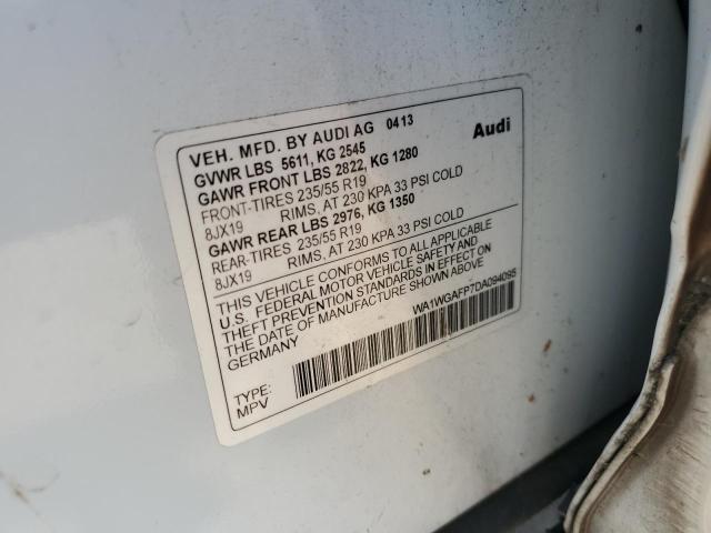 WA1WGAFP7DA094095 - 2013 AUDI Q5 PRESTIGE 白色 照片 13