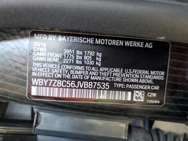 WBY7Z8C56JVB87535 - 2018 BMW I3 S REX BLACK photo 13