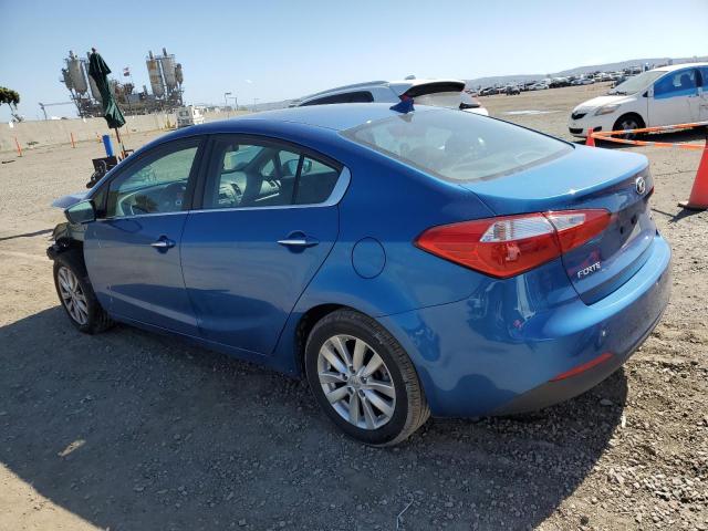 KNAFX4A84F5267622 - 2015 KIA FORTE EX BLUE photo 2