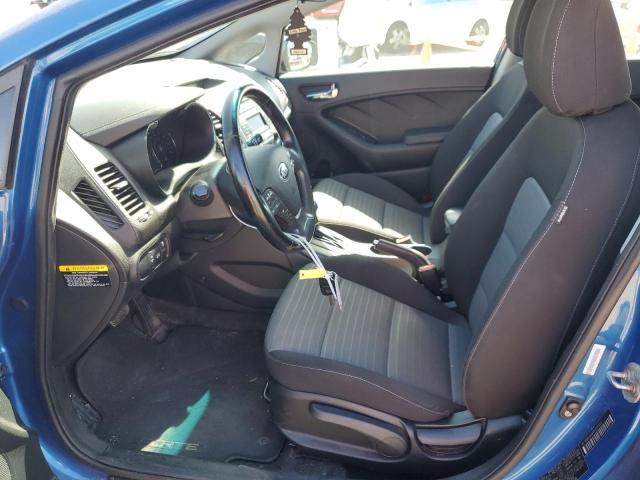 KNAFX4A84F5267622 - 2015 KIA FORTE EX BLUE photo 7