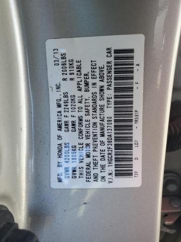 1HGCR2F36DA137090 - 2013 HONDA ACCORD LX GOLD photo 12