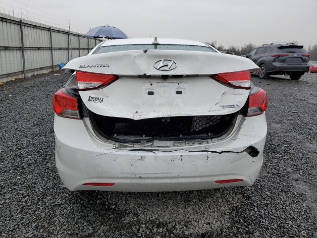 5NPDH4AE1CH107254 - 2012 HYUNDAI ELANTRA GLS WHITE photo 6