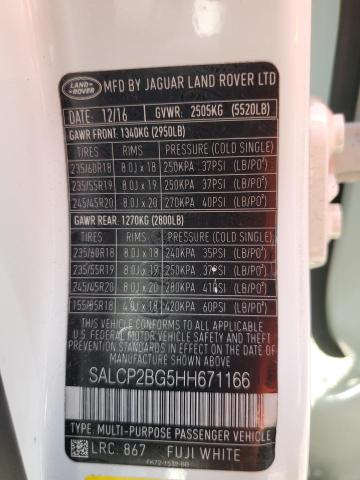 SALCP2BG5HH671166 - 2017 LAND ROVER DISCOVERY SE WHITE photo 14