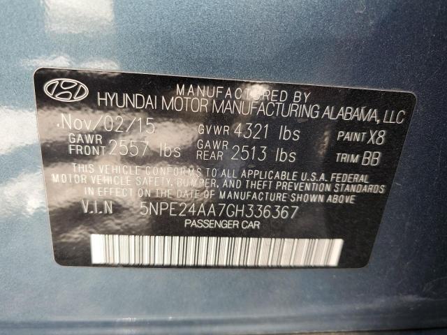 5NPE24AA7GH336367 - 2016 HYUNDAI SONATA ECO BLUE photo 12