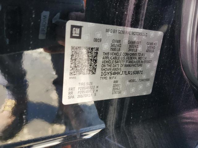 1GYS4HKJ7LR163871 - 2020 CADILLAC ESCALADE ESV LUXURY BLACK photo 13