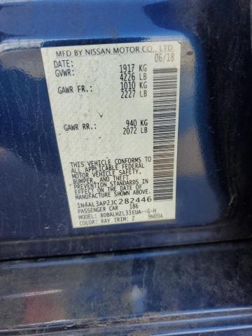 1N4AL3AP2JC282446 - 2018 NISSAN ALTIMA 2.5 蓝色 照片 12