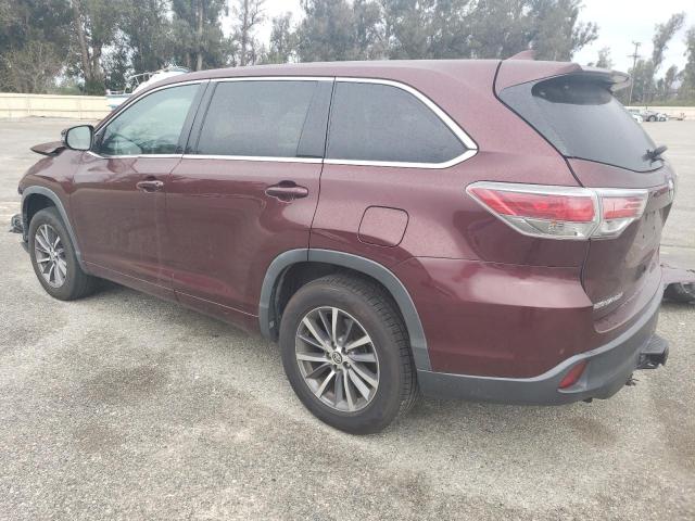 5TDZKRFH4GS160537 - 2016 TOYOTA HIGHLANDER LE BURGUNDY photo 2