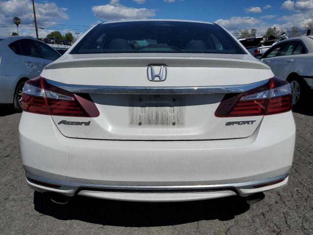 1HGCR2F61GA142180 - 2016 HONDA ACCORD SPORT WHITE photo 6