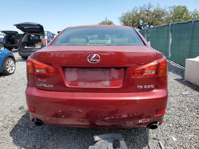 JTHBK262265012247 - 2006 LEXUS IS 250 BURGUNDY photo 6