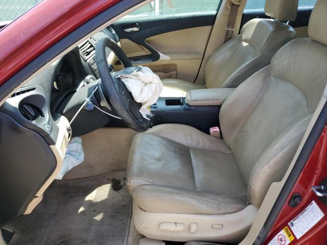 JTHBK262265012247 - 2006 LEXUS IS 250 BURGUNDY photo 7