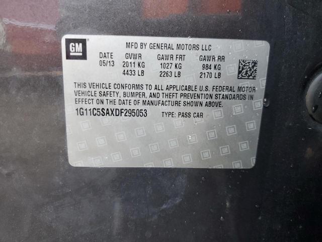 1G11C5SAXDF295053 - 2013 CHEVROLET MALIBU 1LT 灰色 照片 12