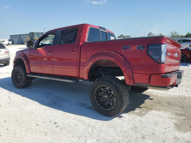 1FTFW1CV5AKC37871 - 2010 FORD F150 SUPERCREW RED photo 2