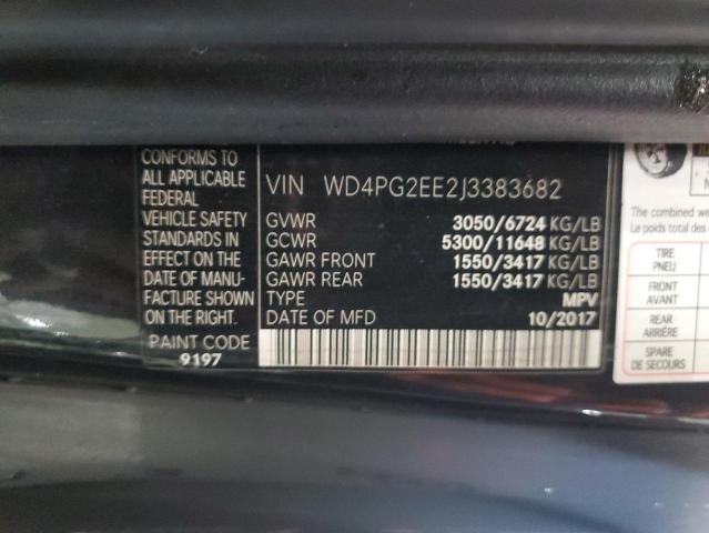 WD4PG2EE2J3383682 - 2018 MERCEDES-BENZ METRIS BLACK photo 13