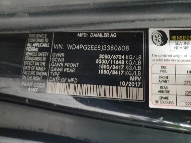 WD4PG2EE8J3380608 - 2018 MERCEDES-BENZ METRIS BLACK photo 13