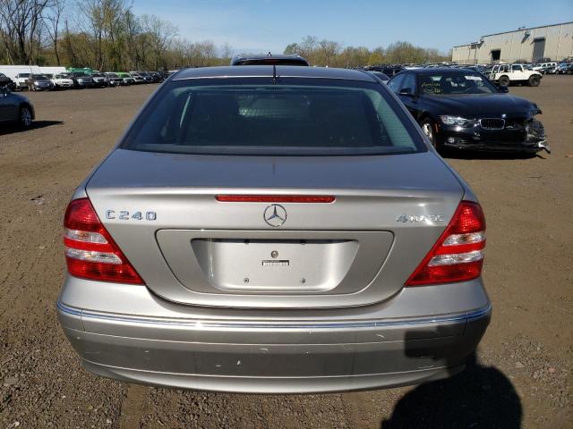 WDBRF81J35F694410 - 2005 MERCEDES-BENZ C 240 4MATIC SILVER photo 6