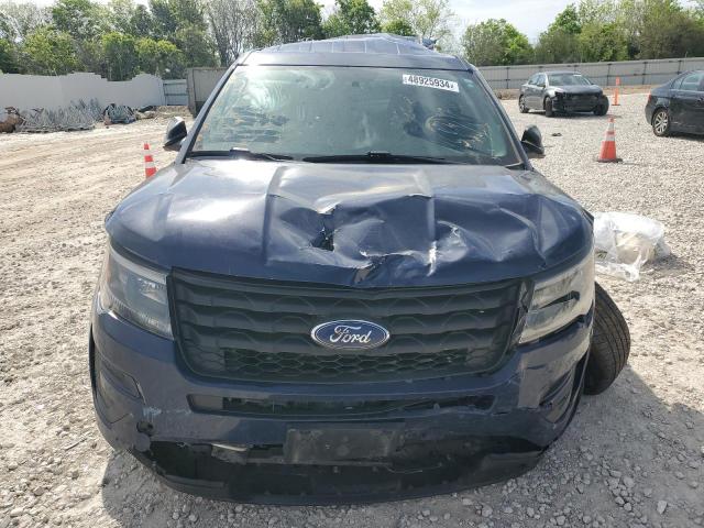 1FM5K8AR2KGA65143 - 2019 FORD EXPLORER POLICE INTERCEPTOR BLUE photo 5