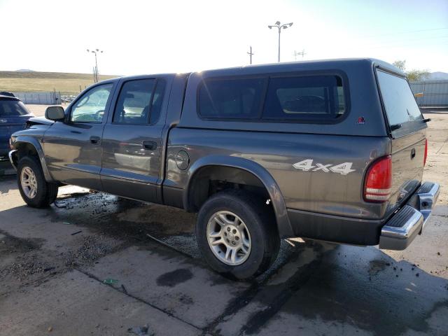 1D7HG48N43S382392 - 2003 DODGE DAKOTA QUAD SLT GRAY photo 2