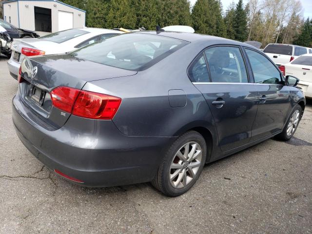 3VWD07AJXEM296647 - 2014 VOLKSWAGEN JETTA SE GRAY photo 3