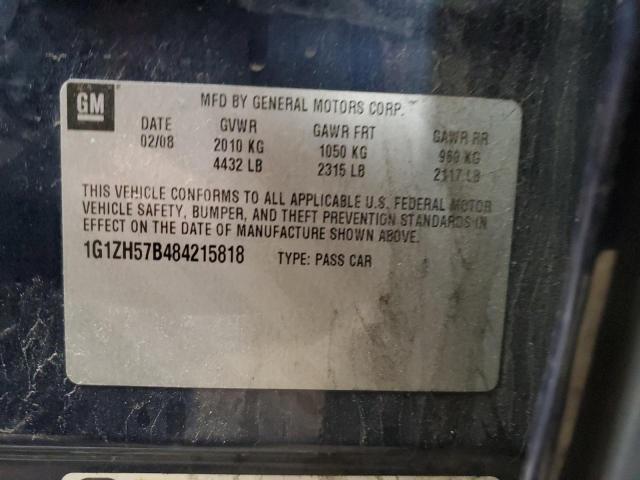 1G1ZH57B484215818 - 2008 CHEVROLET MALIBU 1LT 蓝色 照片 12