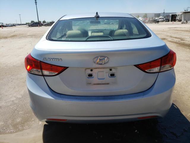 KMHDH4AEXDU600496 - 2013 HYUNDAI ELANTRA GLS TURQUOISE photo 6