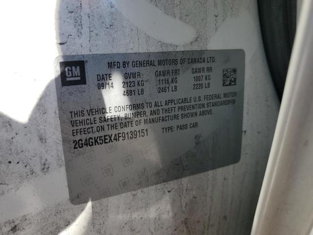 2G4GK5EX4F9139151 - 2015 BUICK REGAL 白色 照片 12