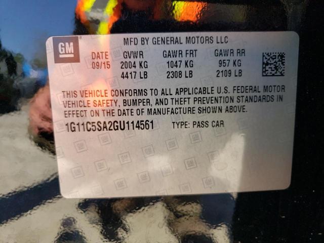 1G11C5SA2GU114561 - 2016 CHEVROLET MALIBU LIM LT 黑色 照片 12