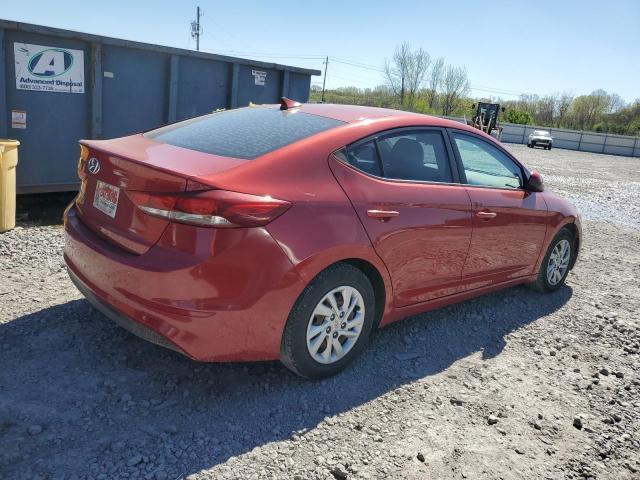 5NPD74LF3HH120376 - 2017 HYUNDAI ELANTRA SE RED photo 3