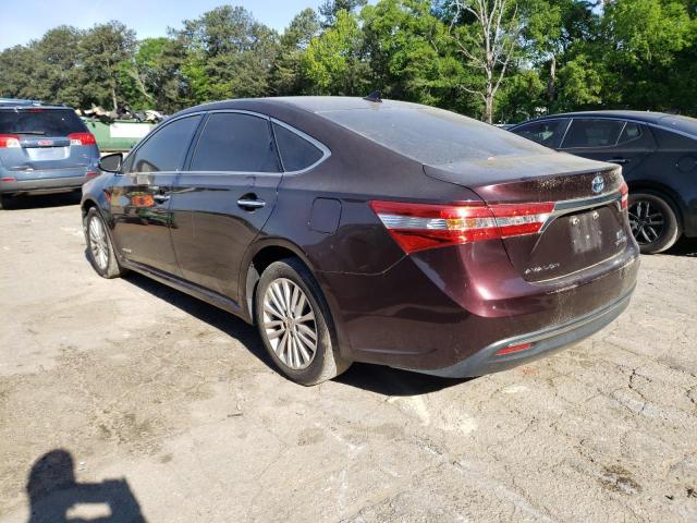 4T1BD1EB8EU021168 - 2014 TOYOTA AVALON HYBRID BURGUNDY photo 2