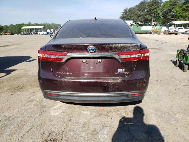 4T1BD1EB8EU021168 - 2014 TOYOTA AVALON HYBRID BURGUNDY photo 6