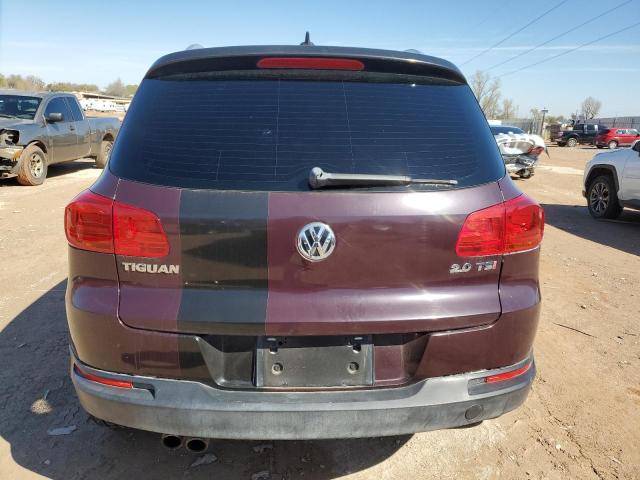 WVGAV7AX0DW537301 - 2013 VOLKSWAGEN TIGUAN S BURGUNDY photo 6