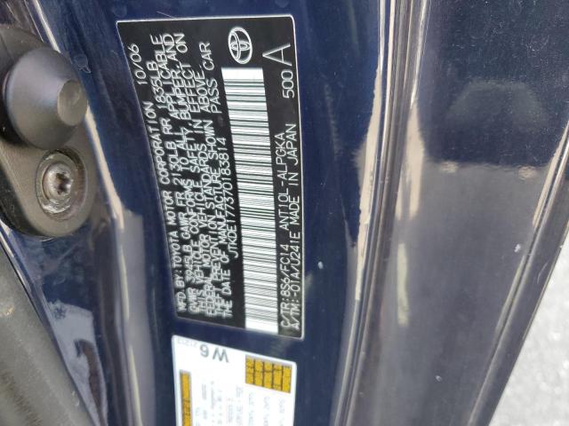 JTKDE177370183814 - 2007 TOYOTA SCION TC BLUE photo 12