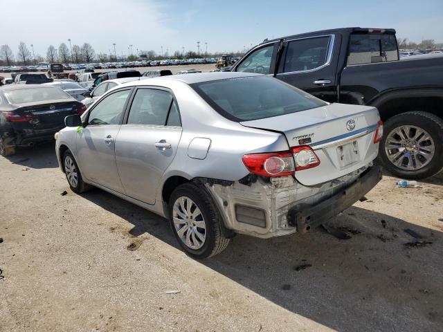 5YFBU4EE6DP138212 - 2013 TOYOTA COROLLA BASE SILVER photo 2