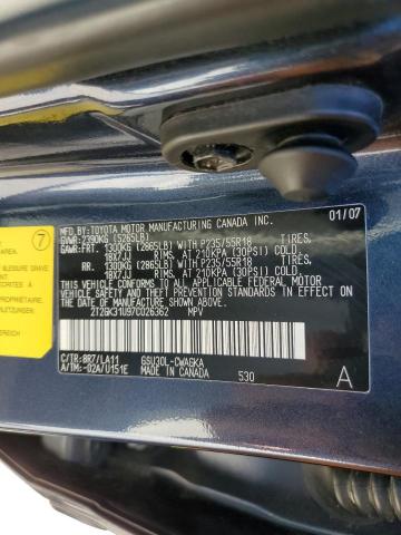 2T2GK31U97C026362 - 2007 LEXUS RX 350 BLUE photo 13